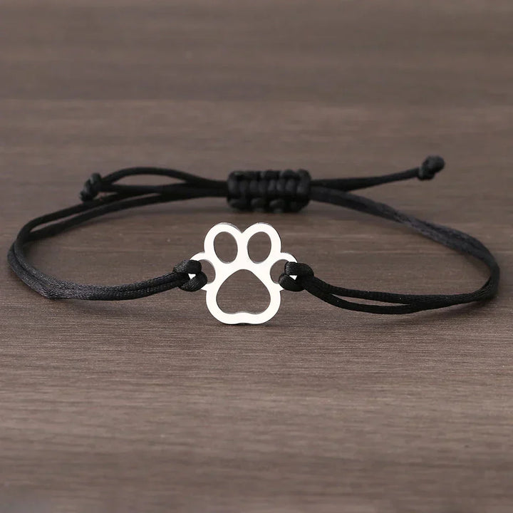 Pulsera de Tobillo Ajustable con Cuerda Negra y Roja