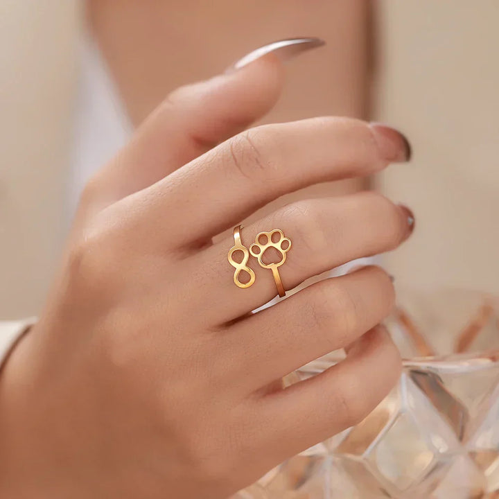 Anillo Ajustable de Infinidad en Acero Inoxidable – Símbolo de Amor para Mujeres